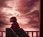  from_behind image_sample madotsuki md5_mismatch pixiv_sample shimo_(depthbomb) sitting solo stairs yume_nikki 