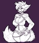 anthro big_breasts breasts camel_toe canine clothed clothing commission-mission female looking_at_viewer mammal monochrome smile solo thick_thighs wide_hips 
