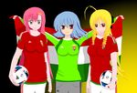  hayate_no_gotoku! hinagku_katsura soccer_uniform suirenji_ruka tennousu_athena 