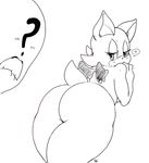  &lt;3 ? anon anthro bat bedroom_eyes big_butt biting_lip black_and_white breasts butt female half-closed_eyes human male mammal monochrome nude punipuri rouge_the_bat seductive sonic_(series) speech_bubble 