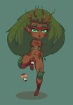  &lt;3 &lt;3_eyes 2017 areola breasts digital_media_(artwork) dryad female flora_fauna green_background green_eyes green_hair hair humanoid leaves looking_at_viewer mushroom navel nipples not_furry nude penetration plant pointy_ears pussy signature simple_background sismicious solo standing tree vaginal vaginal_penetration 