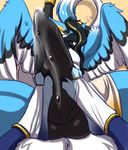  2017 4_toes amenia_(teckly) ammeris animal_genitalia animal_penis anthro avian beak big_penis black_feathers black_hair black_penis black_scales blue_feathers blue_fur bracelet claws clothing cum cum_leaking cum_on_penis digital_media_(artwork) egyptian erection feathered_wings feathers feet foot_fetish footjob footwear fur gryphon hair huge_penis jewelry knot lavenderpandy loincloth male markings multi_knot open_mouth paws penis receiving_pov scales sex simple_background toe_claws toes tongue two-footed_footjob white_feathers white_fur wings yellow_eyes yellow_markings 