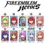  armor blue_hair blush brown_eyes brown_hair cape cat_ears chibi dress dual_persona elincia_ridell_crimea fire_emblem fire_emblem:_akatsuki_no_megami fire_emblem:_fuuin_no_tsurugi fire_emblem:_kakusei fire_emblem:_monshou_no_nazo fire_emblem:_rekka_no_ken fire_emblem:_souen_no_kiseki fire_emblem_heroes fire_emblem_if green_hair halloween hat headband jewelry lilina linda_(fire_emblem) long_hair mamkute ninian open_mouth ponytail red_hair sakura_(fire_emblem_if) smile tiamo very_long_hair wedding_dress 