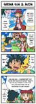  1boy 1girl blue_eyes hard_translated pikachu pokemon pokemon_sm pokemon_sm_(anime) satoshi_(pokemon) serena_(pokemon) 