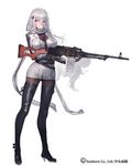  ammunition ammunition_belt bear_hair_ornament belt between_breasts black_footwear black_gloves black_legwear blazer blush bodystocking boots breast_hold breasts covered_nipples dress eyebrows eyebrows_visible_through_hair finger_on_trigger full_body girls_frontline gloves gun hair_ornament hair_over_one_eye head_tilt high_heel_boots high_heels holding holding_gun holding_weapon impossible_clothes jacket kishiyo large_breasts long_hair looking_at_viewer machine_gun magazine_(weapon) md5_mismatch necktie necktie_between_breasts nose official_art pantyhose parted_lips pk_(girls_frontline) pk_machine_gun pkm pleated_dress red_eyes revision scarf short_dress silver_hair simple_background solo standing strap thigh_boots thighhighs very_long_hair weapon white_background white_dress white_hair white_scarf zettai_ryouiki 