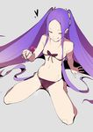  :q arm_support bare_arms bare_legs bare_shoulders barefoot bikini blush bow bow_bra bra breasts closed_mouth eyes_visible_through_hair fate/grand_order fate_(series) from_above full_body grey_background half-closed_eyes highres holding_lollipop jikatarou long_hair looking_to_the_side micro_bikini_top navel nipple_slip nipples purple_hair red_bikini red_eyes ribbon ribbon_bra simple_background sitting small_breasts smile solo spread_legs steaming_body string string_bra swimsuit tongue tongue_out underwear very_long_hair wariza wu_zetian_(fate/grand_order) 