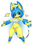  &lt;3 animal_crossing ankha anthro bandage big_breasts big_hands blue_eyes blue_hair breasts cat clothing egyptian feline female hair hand_pads mammal midriff navel nintendo panties simple_background slugbox small_feet thick_thighs underwear video_games white_background wrappings 