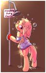  animal_genitalia anthro balls blush clothed clothing cum equine girly hoodie_(artist) male mammal my_little_pony pegasus penis shirt solo sweat wings 