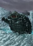  gamera gamera_(series) giant_monster ice kaijuu monster no_humans snow turtle tusks ultra-taf yellow_eyes 
