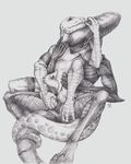  alien alien_(franchise) collar cuddling duo erection eyes_closed humanoid ismar lizard male male/male master/pet masturbation monochrome neverneverland nightcrauzer not_furry nude penis prehensile_penis reptile scalie snakehead404 tapering_penis traditional_media_(artwork) xenomorph 