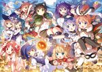  :d :o :q ;d animal_ears anko_(gochiusa) aoyama_blue_mountain bicorne blonde_hair blue_eyes blue_hair broom broom_riding brown_hair bunny_ears candy candy_wrapper cape capelet carrying cat_ears character_name chestnut_mouth claw_pose copyright_name crown domino_mask dress fake_animal_ears food full_moon gochuumon_wa_usagi_desu_ka? green_eyes hair_ornament hair_ribbon hairband halloween halloween_costume hat highres hoto_cocoa hoto_mocha jack-o'-lantern jouga_maya kafuu_chino kafuu_chino's_mother kirima_sharo koi_(koisan) lantern mask mate_rin moon multiple_girls natsu_megumi one_eye_closed open_mouth orange_hair princess_carry purple_eyes purple_hair red_eyes red_hair ribbon smile tedeza_rize tiara tippy_(gochiusa) tongue tongue_out ujimatsu_chiya v-shaped_eyebrows wavy_mouth witch_hat wrist_cuffs x_hair_ornament yellow_eyes 