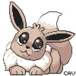  3_toes 8bit ambiguous_gender animated big_eyes brown_eyes brown_nose canine cavitees chest_tuft cute digital_media_(artwork) eevee eeveelution looking_at_viewer loop lying mammal nintendo on_front pixel_(artwork) pok&eacute;mon pok&eacute;mon_(species) raised_tail solo toes tuft video_games 