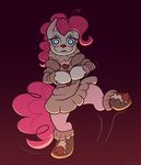  2017 absurd_res clothed clothing earth_pony equine friendship_is_magic hair hi_res horse it looking_at_viewer mammal my_little_pony pennywise_the_dancing_clown piecee01 pink_hair pinkie_pie_(mlp) pony solo 