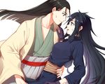  1girl black_hair ede genderswap genderswap_(mtf) long_hair naruto naruto_(series) senju_hashirama uchiha_madara 