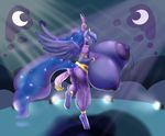  anthro belly_dancer big_breasts blues64 breasts equine female friendship_is_magic horn huge_breasts hyper hyper_breasts mammal mr.pink my_little_pony nipples princess_luna_(mlp) solo winged_unicorn wings 