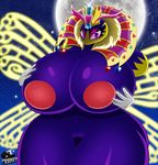  anthro arthropod bee big_breasts breasts female huge_breasts hyper hyper_breasts insect insect_wings kirby_(series) moon nintendo nipples phanto-katt pink_areola pink_nipples purple_eyes pussy queen_sectonia solo starry_eyes starscape thick_thighs video_games wings 
