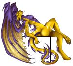  2017 anthro breasts butt callmedaddy crossgender digital_media_(artwork) dragon female horn looking_at_viewer nipples nude scales scalie solo spyro spyro_the_dragon tongue tongue_out video_games volteer wings 
