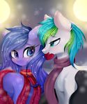  &lt;3 2017 blue_eyes blue_fur blue_hair blush earth_pony equine fan_character feathered_wings feathers female feral fur hair hi_res horse invalid_color invalid_tag loic loking_at_viewer long_hair mammal my_little_pony pony shadow_blue_(cloppermania) smile standing wings winter 