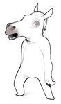  2017 anthro derp_eyes digital_media_(artwork) equine hair hi_res horse male mammal monochrome nude open_mouth reaction_image simple_background solo soup-erb standing teeth white_background 