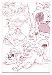  anthro ass_up big_breasts biting_lip blush breast_grab breasts brother brother_and_sister cervix comic cowgirl_position dialogue dulce_(character) duo english_text erection female gaping gaping_pussy greyscale hand_on_breast humanoid_penis hyper hyper_penis incest kobold lagomorph larger_female makeup male male/female mammal mascara monochrome mr.pink nipple_suck nipples nude on_top penetration penis precum pussy rabbit retracted_foreskin sex sibling sister size_difference slightly_chubby sucking sweat text uncut vaginal vaginal_penetration 