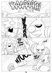  2017 battle comic conkeldurr dialogue english_text exploud humanoid mammal monochrome nintendo pok&eacute;mon pok&eacute;mon_(species) shoutingisfun stage text video_games 