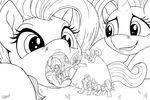  2017 applejack_(mlp) black_and_white cutie_mark earth_pony equine female feral fluttershy_(mlp) friendship_is_magic group hair horn horse mammal micro monochrome my_little_pony open_mouth pegasus pinkie_pie_(mlp) pony ponythroat rainbow_dash_(mlp) rarity_(mlp) saliva tongue tongue_out twilight_sparkle_(mlp) unicorn vore winged_unicorn wings 
