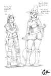  anthro belt better_version_at_source big_breasts black_and_white breasts clothing costume duo female greasymojo_(artist) halloween hat holidays magic_user mammal maya_(greasymojo) monochrome roxanne_(greasymojo) tools wide_hips witch wrench 