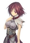  breasts closed_mouth cowboy_shot long_hair looking_at_viewer medium_breasts nicolette_(saga_frontier) pochadon red_hair saga saga_frontier_2 solo 