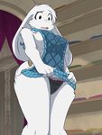  2017 4_toes anthro breasts clothed clothing detailed_background digital_media_(artwork) female fur green_eyes infinitedge2u lagomorph mammal open_mouth panties rabbit side_boob solo toes tongue underwear white_fur 