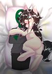  ? anon black_hair body_pillow butt equine fan_character female friendship_is_magic green_eyes hair hair_over_eye horse human male mammal my_little_pony open_mouth open_smile pillow pony smile solo_focus vikalh 