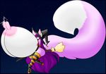  areola big_breasts big_butt big_tail boots breasts broom butt canine clothing female fluffy fluffy_tail footwear fox fur gradient_background hair halloween hat holidays huge_areola huge_breasts hyper hyper_breasts hyper_nipples lactating legwear long_hair long_tail magic_user mammal milk nipples pink_nipples purple_fur purple_hair red_eyes simple_background socks solo tehbuttercookie thick_tail wide_hips witch witch_hat 