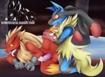  anal anal_penetration angry angry_sex anthro avian bird black_fur blaziken blue_eyes blue_fur blush canine cum cum_in_ass cum_inside duo erection forced fur hi_res kneeling knot looking_pleasured luxuria lying male male/male male_penetrating mammal mega_evolution mega_lucario nintendo on_side penetration penis pink_sclera pok&eacute;mon pok&eacute;mon_(species) raised_leg rape red_eyes sex story story_in_description tongue tongue_out video_games yellow_fur yellow_sclera 