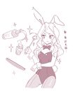  bunny_ears bunnysuit character_request little_witch_academia monochrome simple_background 