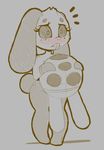  animal_crossing anthro buckteeth coco_(animal_crossing) eyelashes female freckles lagomorph long_ears lop_eared mammal mask nintendo rabbit short_stack solo teckworks teeth video_games 