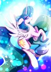  2017 blue_hair cutie_mark digital_media_(artwork) equine feathered_wings feathers female feral friendship_is_magic hair hooves horn mammal my_little_pony princess_celestia_(mlp) rariedash solo white_feathers winged_unicorn wings 