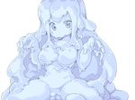  1girl blue_eyes female goo_girl ls-lrtha monster_girl simple_background solo white_background 