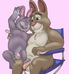  2017 3_toes age_difference anthro balls chair child cub disney duo father father_and_son flaccid foot_on_penis foreskin fur incest lagomorph male male/male mammal nude overweight parent penis rabbit simple_background sitting son stu_hopps toes turnerbitch uncut young zootopia 