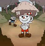  animate_inanimate cup cuphead_(character) cuphead_(game) humanoid hut meme mugman object_head parody starletheaven watch 