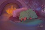  2017 animated bedding blanket blush broken_horn carpet cuddling cute duo equine feathered_wings feathers female fire fireplace friendship_is_magic glittering-white hair horn inside love lying magic mammal multicolored_hair my_little_pony nuzzling open_mouth pillow pink_hair purple_eyes shaking shivering smile teal_eyes teeth tempest_shadow_(mlp) twilight_sparkle_(mlp) unicorn winged_unicorn wings 