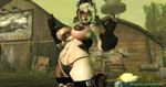  3d_(artwork) animal_humanoid big_breasts blonde_hair bovine breasts cattle clothed clothing collar cow_humanoid digital_media_(artwork) eyewear fallout female glasses goggles goldenglobes hair humanoid lactating mammal milk panties penny pip-boy post-apocalyptic skimpy source_filmmaker topless underwear video_games 