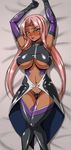  1girl breasts dark_skin ingrid_(taimanin_asagi) large_breasts long_hair machinery_(artist) pink_hair solo 