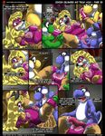  2017 anthro areola blue_eyes blue_yoshi breasts canine clitoris comic eggmaker english_text fangs female fox fur green_yoshi half-closed_eyes kit_(kitsune_youkai) kitsune_youkai male male/female mammal mario_bros nintendo nipples open_mouth penis pink_yoshi precum pussy rubber_lass speech_bubble teeth text thought_bubble tongue twilight_stormshi_(character) video_games yellow_yoshi yoshi 