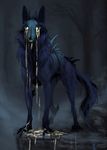  2017 ambiguous_gender blue_fur canine detailed_background digital_media_(artwork) feral fur jademere mammal paws solo standing 