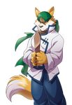  anthro canine claws clothed clothing digital_media_(artwork) fox hynos looking_at_viewer mammal nekojishi solo standing unknown_artist 