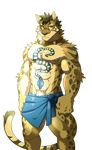  abs anthro claws clothed clothing clouded_leopard digital_media_(artwork) feline fur leopard likulau looking_at_viewer male mammal muscular muscular_male nekojishi pecs solo spots standing stripes tattoo topless underwear unknown_artist white_fur 