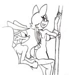  bat black_and_white breasts butt dancing female fours_(artist) hot_dogging lapdance male male/female mammal monochrome mustelid nack_the_weasel penis pole pole_dancing rouge_the_bat sex sketch sonic_(series) weasel 