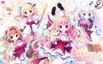  garter hearts koisuru_kokoro_to_mahou_no_kotoba seifuku shiromochi_sakura stockings thighhighs wallpaper 