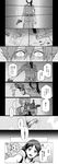  3girls absurdres admiral_(kantai_collection) asymmetrical_hair battle_rifle blush comic commentary_request greyscale gun halftone hiei_(kantai_collection) highres hisamura_natsuki holding holding_gun holding_weapon howa_type_64 iowa_(kantai_collection) kantai_collection long_hair monochrome multiple_girls munmu-san open_mouth rifle short_hair sig_sauer sig_sauer_p220 speech_bubble star star-shaped_pupils symbol-shaped_pupils translated traumatized weapon 