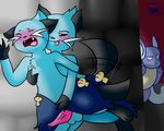  5:4 anal anthro anthro_on_anthro balls blush dewott erection group low_res male male/male nintendo penis pok&eacute;mon pok&eacute;mon_(species) reach_around tongue tongue_out video_games wartortle yoshimister 