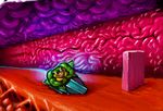  2015 amphibian battletoads detailed_background digital_media_(artwork) driving eyewear grin male modeseven motorcycle muscular muscular_male pixel_(artwork) smile solo sunglasses toad vehicle video_games 